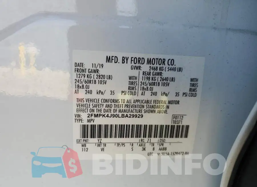 2FMPK4J90LBA29929 Photo# 13
