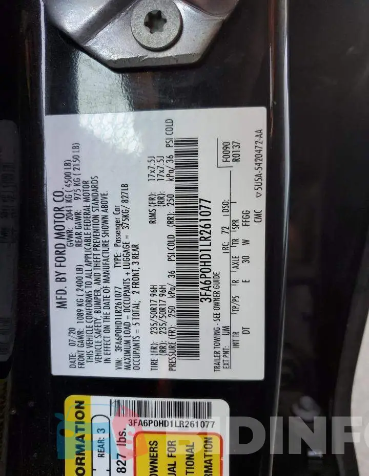 3FA6P0HD1LR261077 Photo# 12