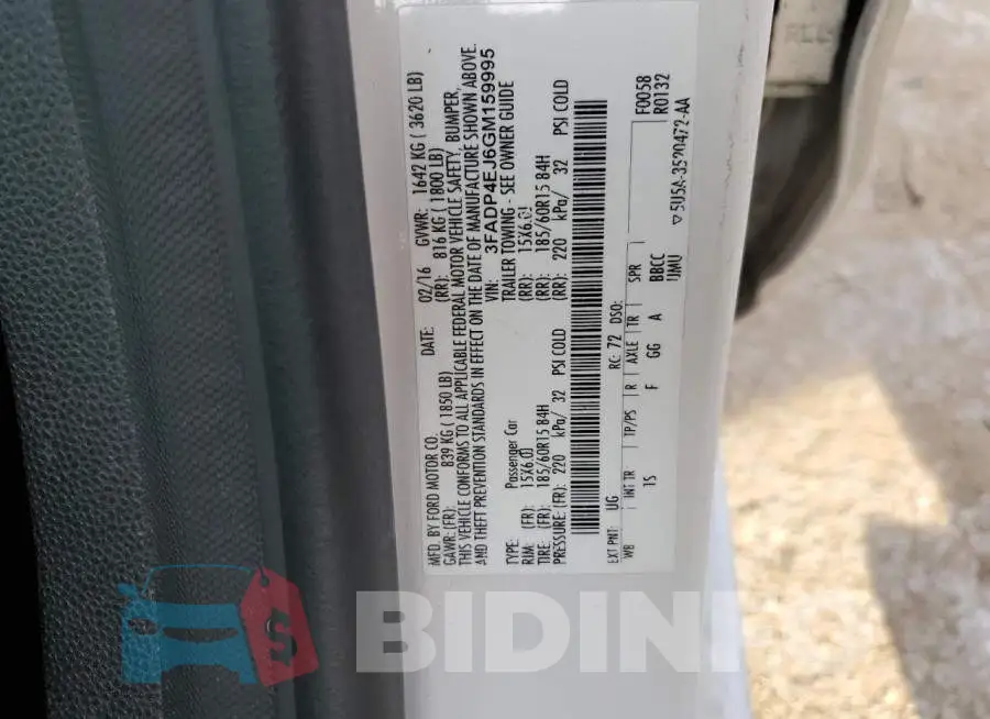 3FADP4EJ6GM159995 Photo# 12