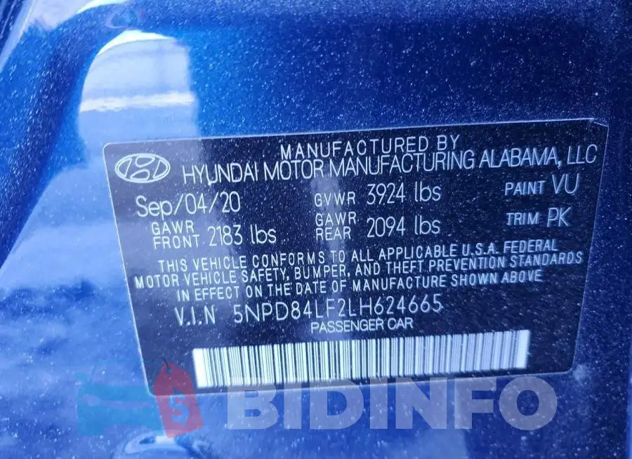 5NPD84LF2LH624665 Photo# 12
