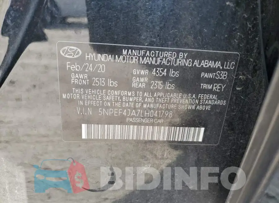5NPEF4JA7LH041798 Photo# 12