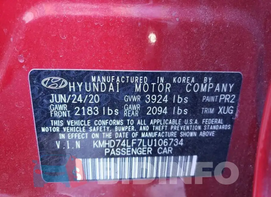 KMHD74LF7LU106734 Photo# 12