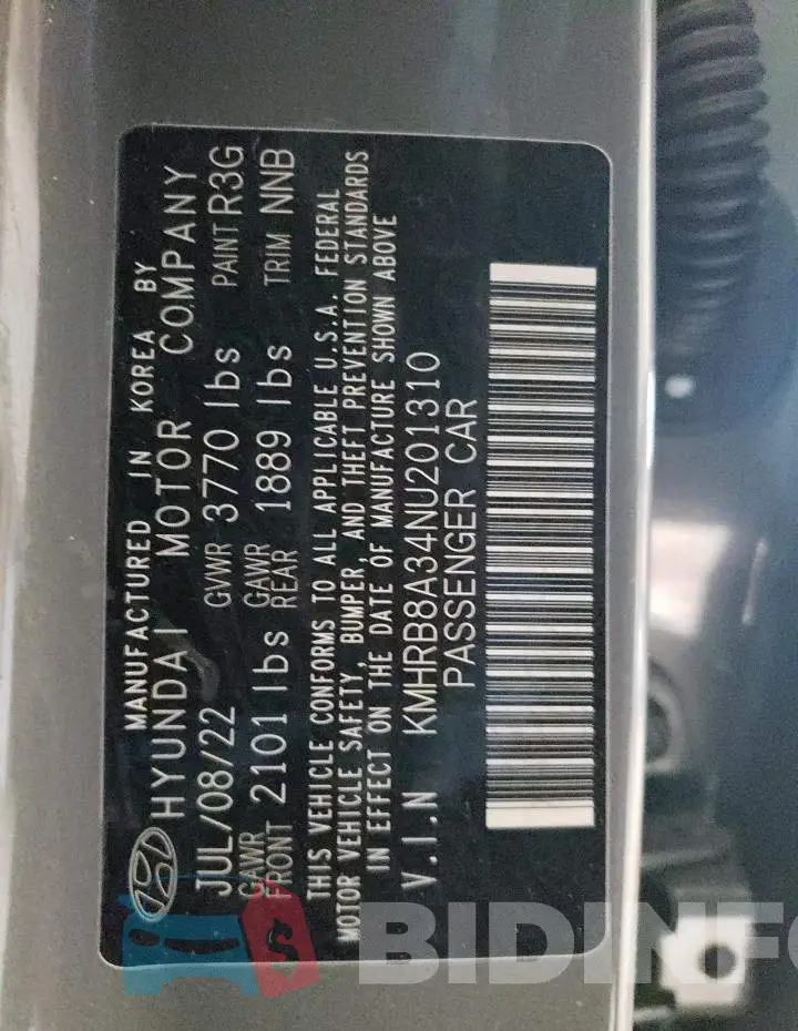 KMHRB8A34NU201310 Photo# 12