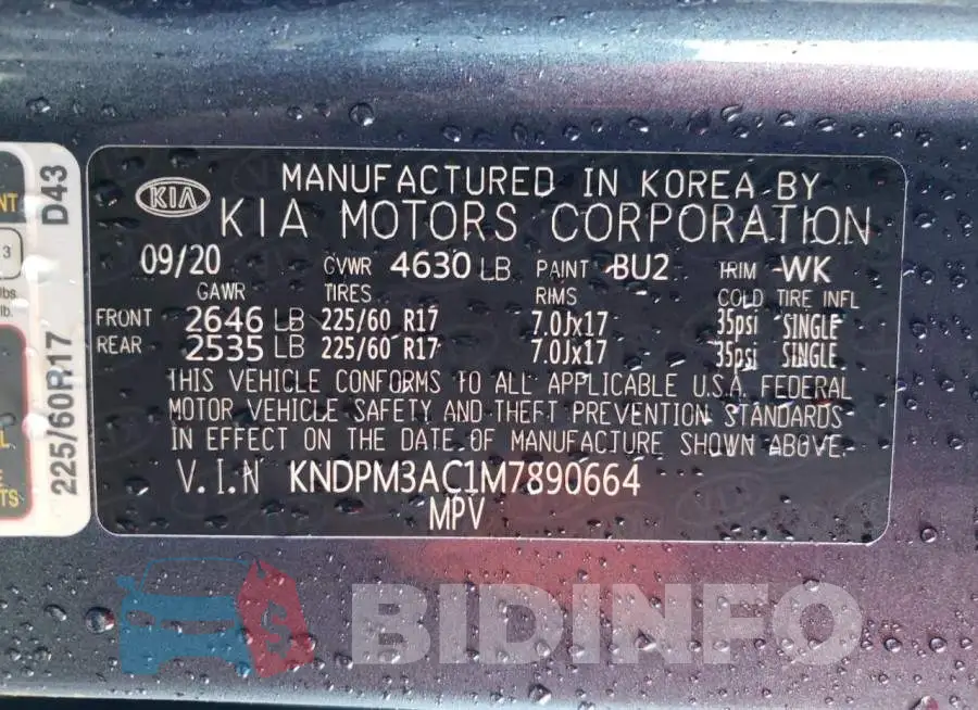 KNDPM3AC1M7890664 Photo# 13