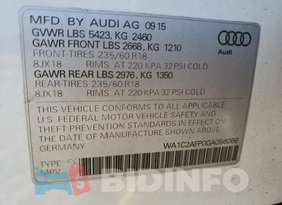 WA1C2AFP0GA056066 Photo# 13