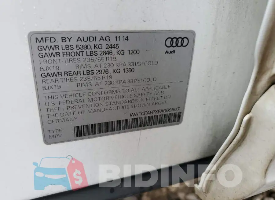 WA1CFAFPXFA069507 Photo# 12