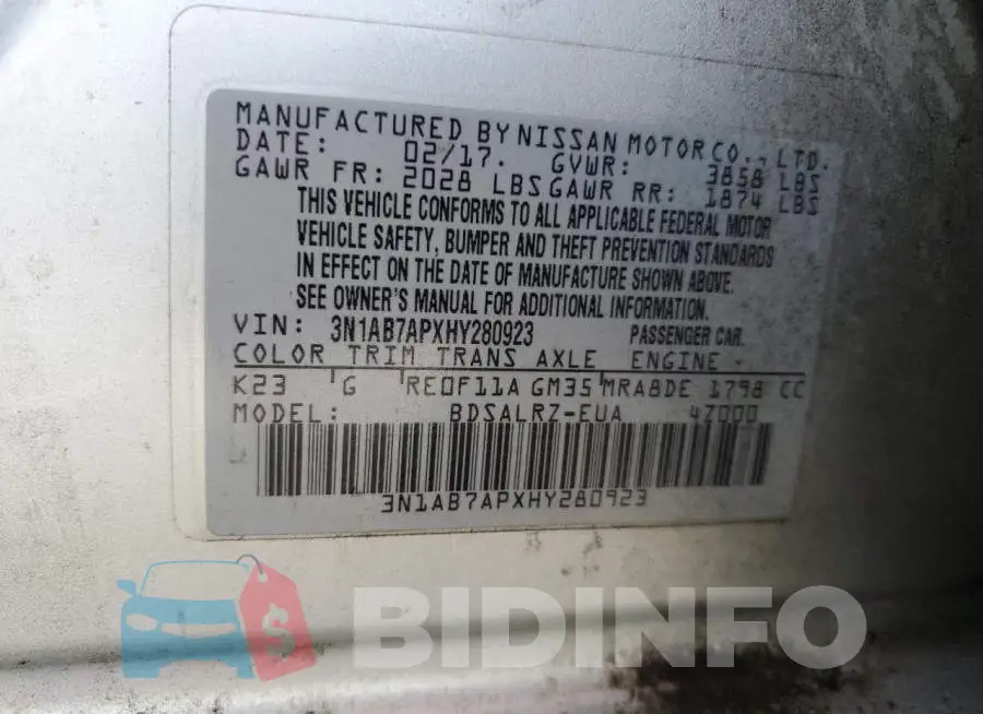 3N1AB7APXHY280923 Photo# 13