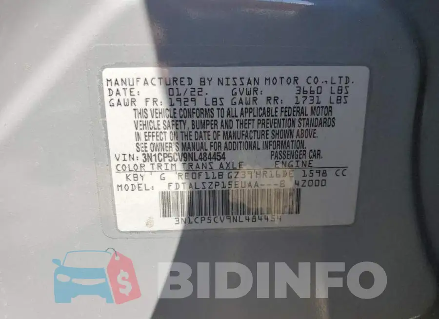 3N1CP5CV9NL484454 Photo# 12