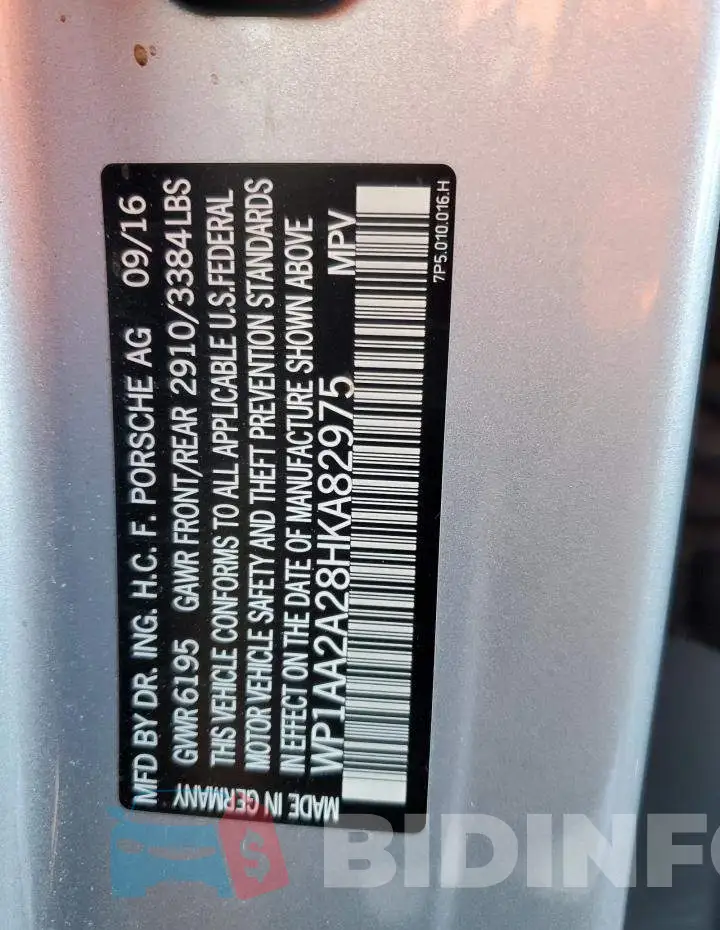 WP1AA2A28HKA82975 Photo# 12