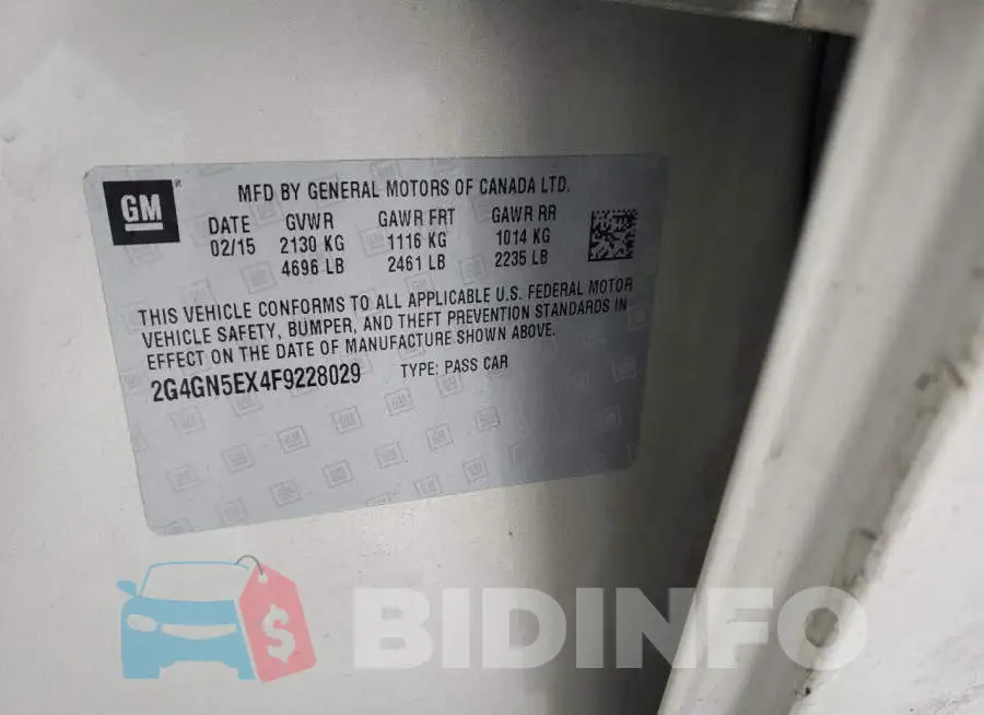 2G4GN5EX4F9228029 Photo# 13