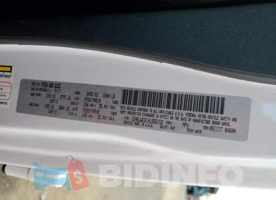 1C4BJWEG1HL656152 Photo# 12