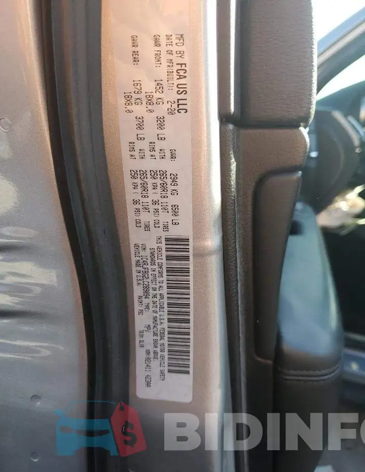 1C4RJFBG2LC289094 Photo# 12