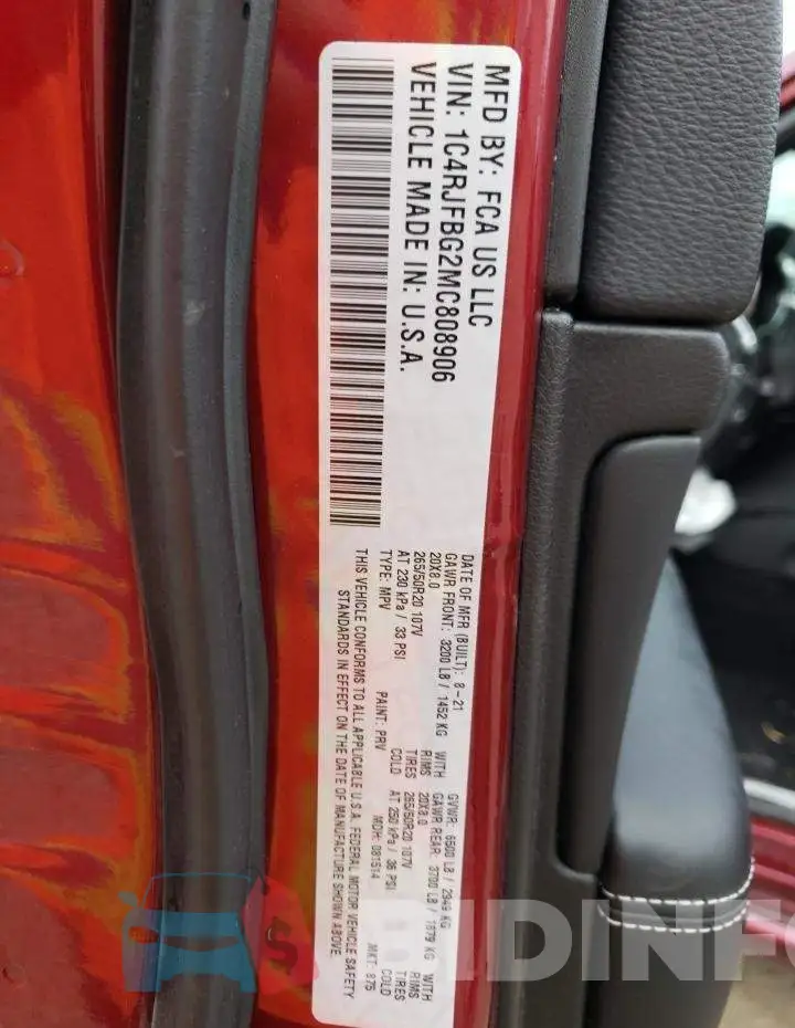 1C4RJFBG2MC808906 Photo# 12