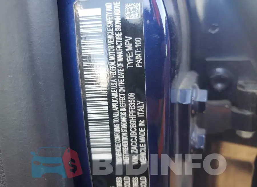 ZACCJBCB9HPF63508 Photo# 12