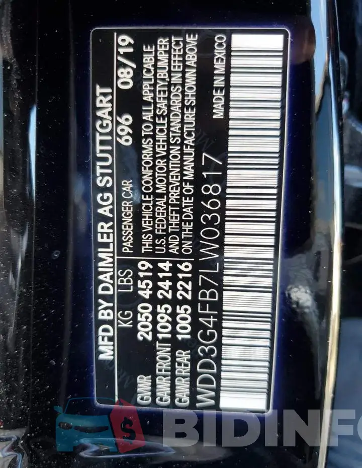WDD3G4FB7LW036817 Photo# 12