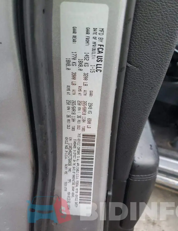 1C4RDHAG2FC760038 Photo# 13