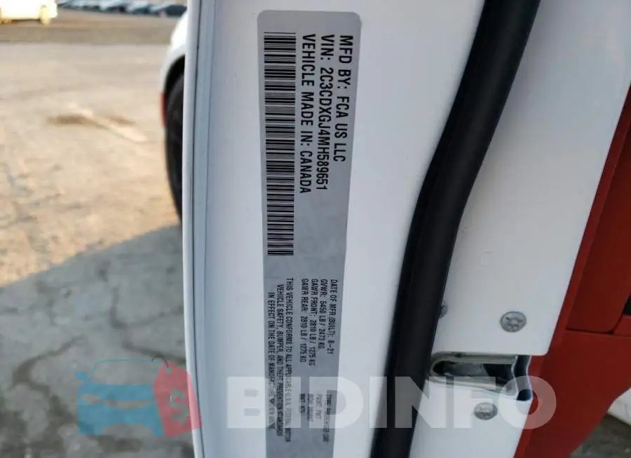2C3CDXGJ4MH589651 Photo# 12