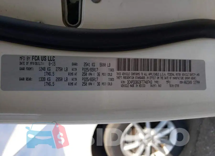 3C4PDDBG3FT748743 Photo# 12