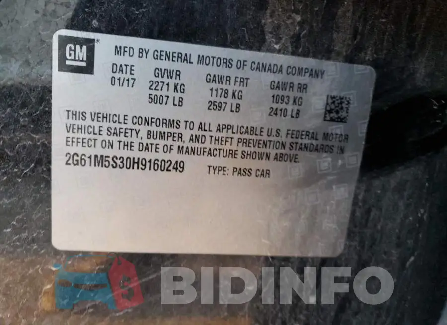 2G61M5S30H9160249 Photo# 13