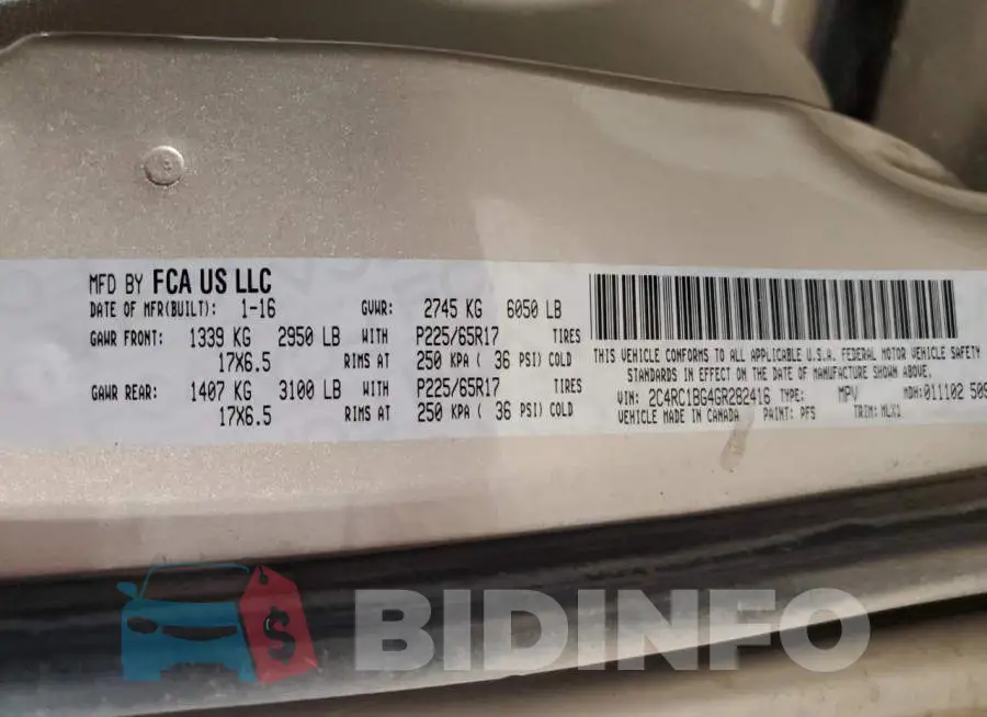 2C4RC1BG4GR282416 Photo# 14