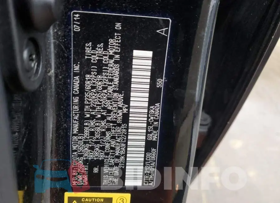 2T2BK1BA9FC272815 Photo# 13