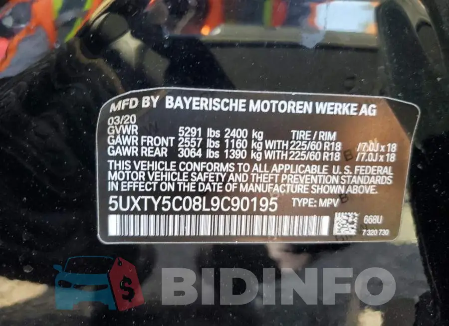 5UXTY5C08L9C90195 Photo# 13