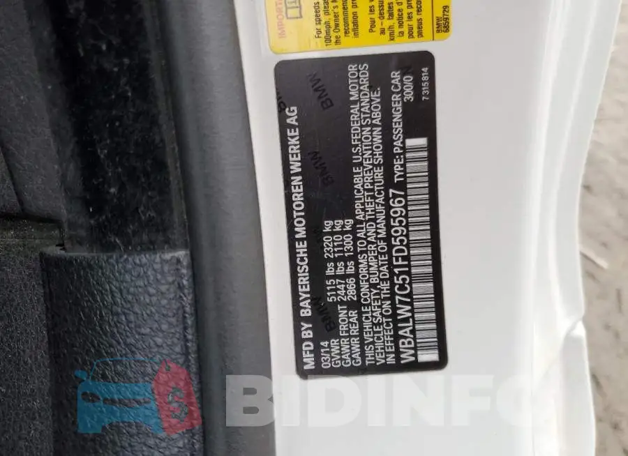 WBALW7C51FD595967 Photo# 12