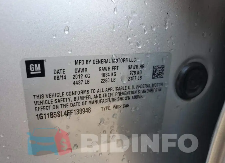 1G11B5SL4FF138948 Photo# 13