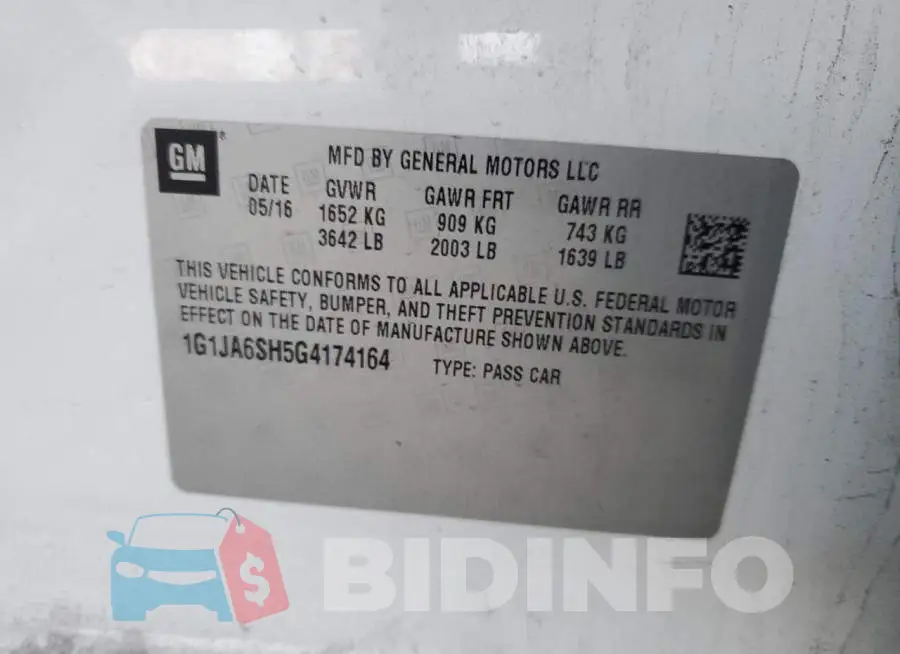1G1JA6SH5G4174164 Photo# 12