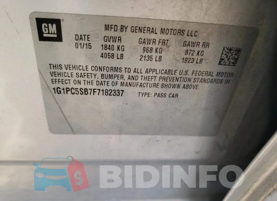 1G1PC5SB7F7182337 Photo# 12