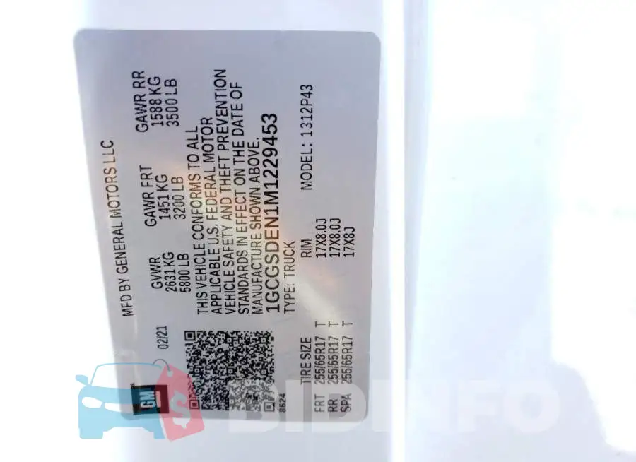 1GCGSDEN1M1229453 Photo# 12