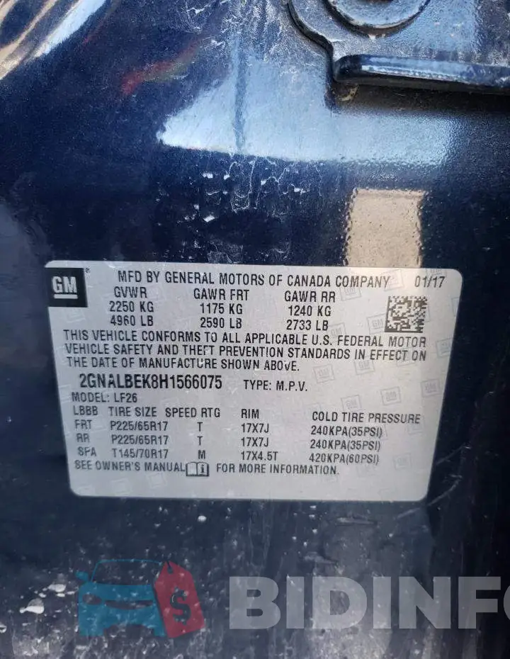 2GNALBEK8H1566075 Photo# 12
