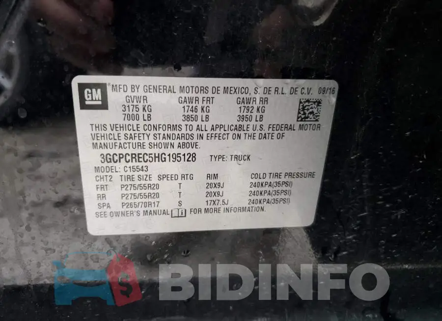 3GCPCREC5HG195128 Photo# 12