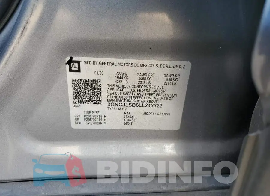 3GNCJLSB6LL243322 Photo# 12
