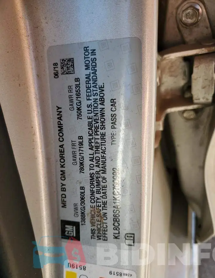 KL8CB6SA1KC700992 Photo# 12