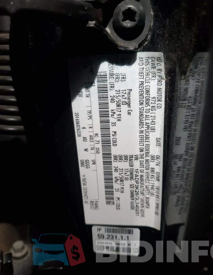 1FADP3K26GL340281 Photo# 12