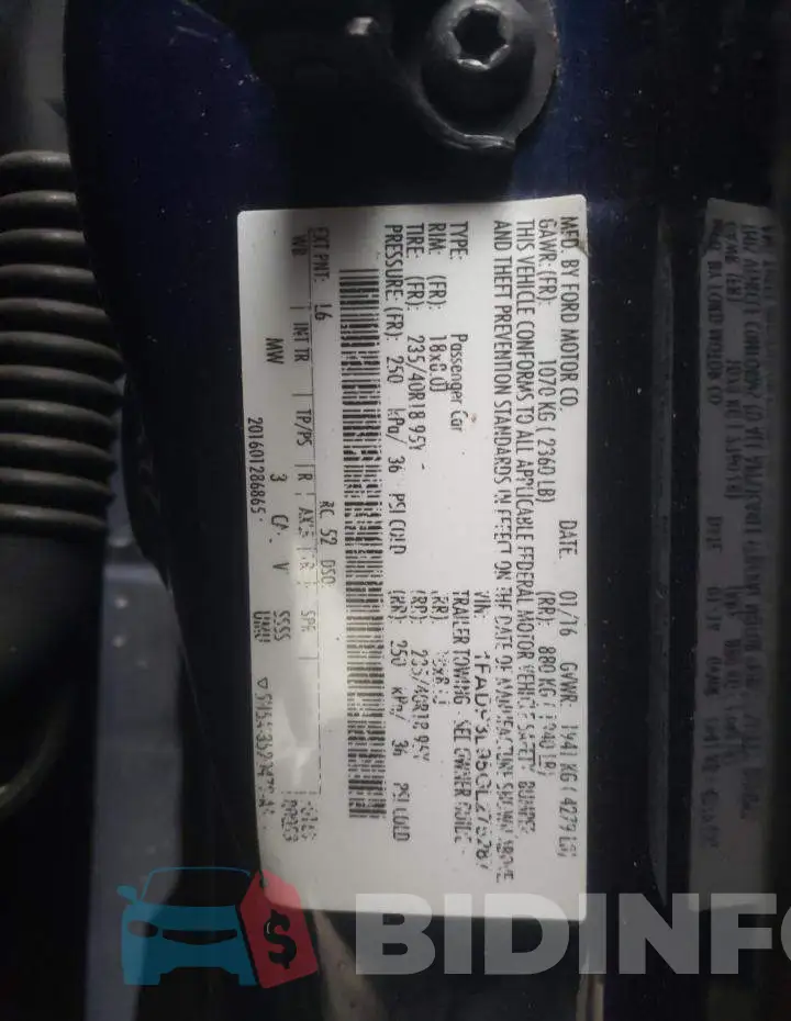 1FADP3L95GL275287 Photo# 12