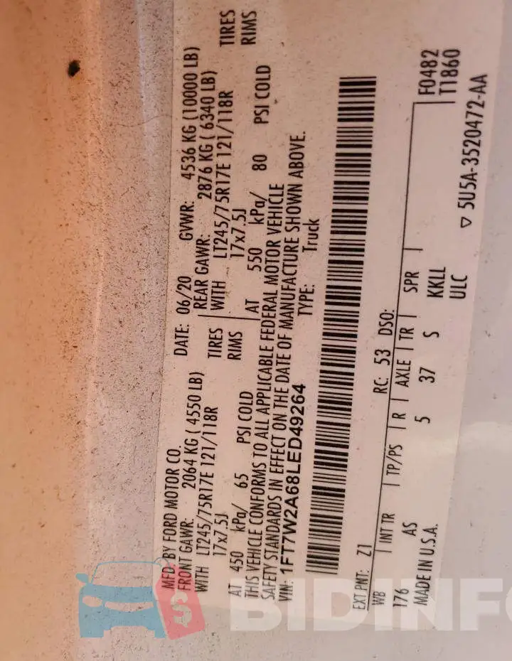 1FT7W2A68LED49264 Photo# 13
