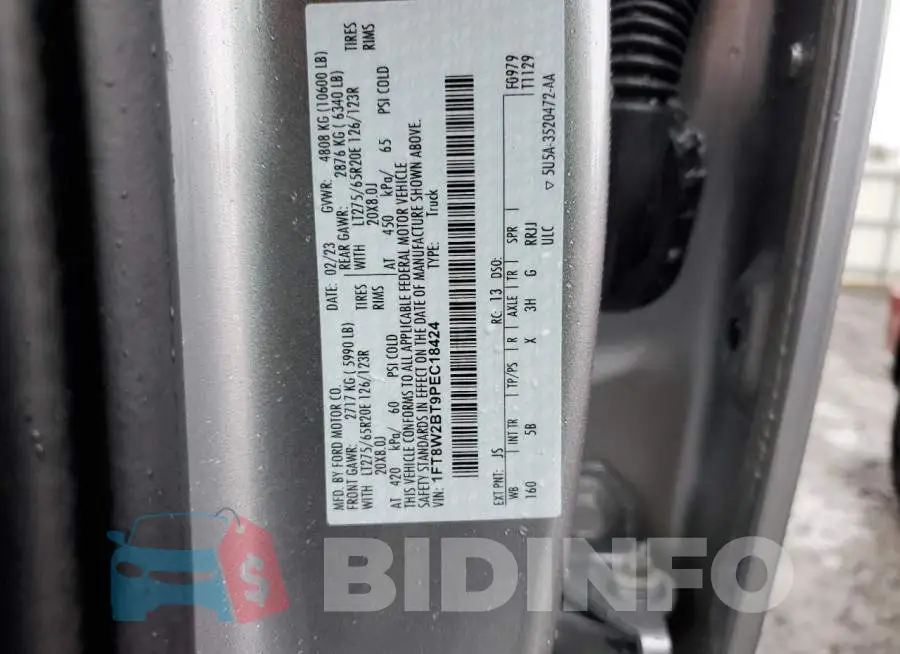 1FT8W2BT9PEC18424 Photo# 12