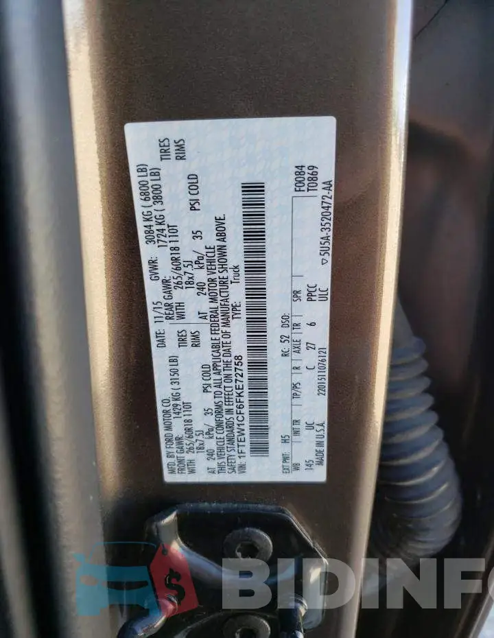 1FTEW1CF6FKE72758 Photo# 12