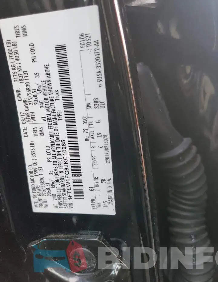 1FTEW1EG8JKC10285 Photo# 12