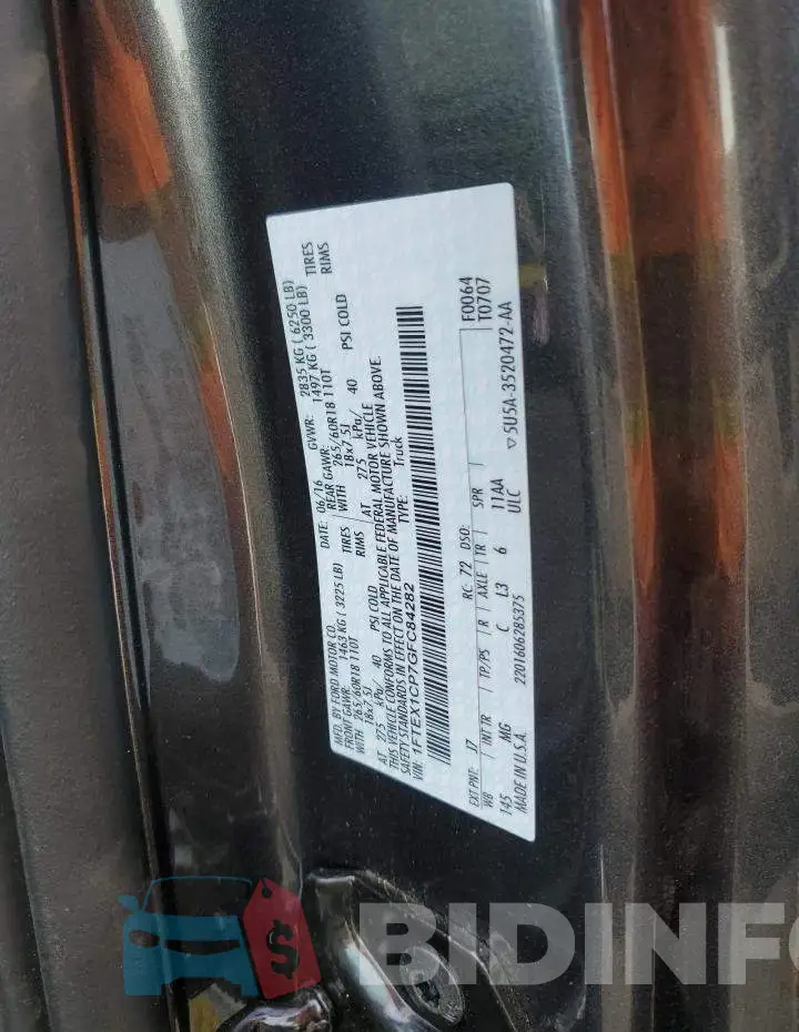 1FTEX1CP7GFC84282 Photo# 12