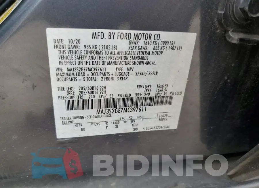 MAJ3S2GE7MC397611 Photo# 13