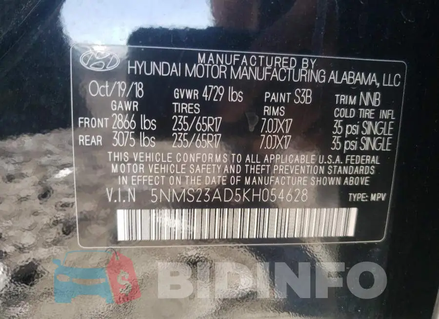 5NMS23AD5KH054628 Photo# 12