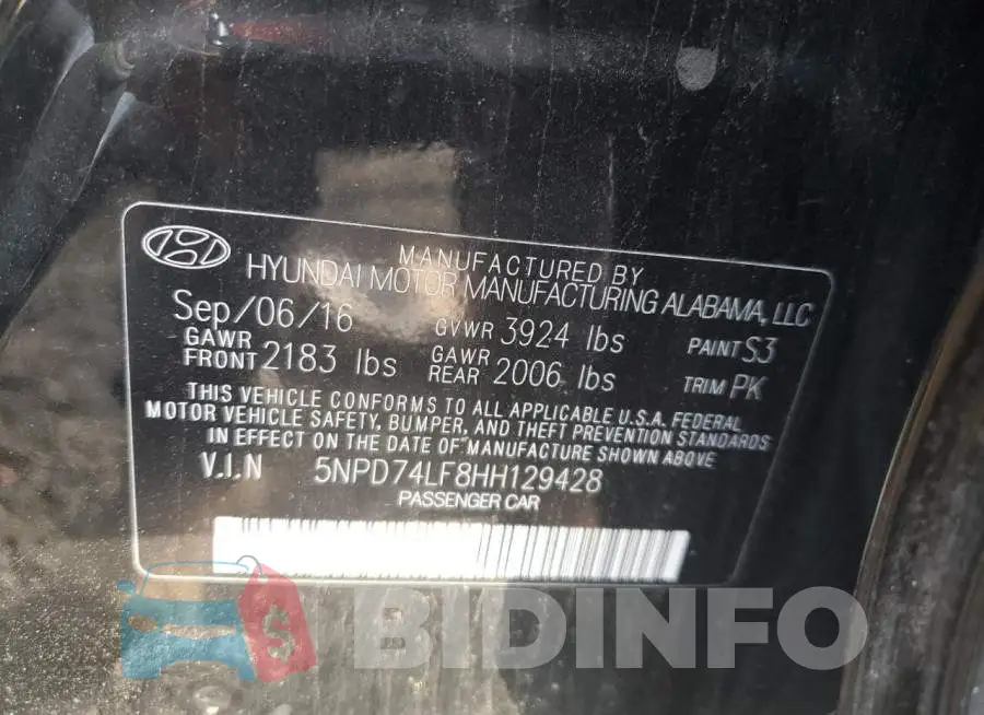 5NPD74LF8HH129428 Photo# 12