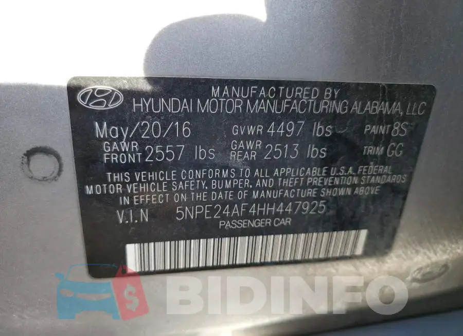 5NPE24AF4HH447925 Photo# 12