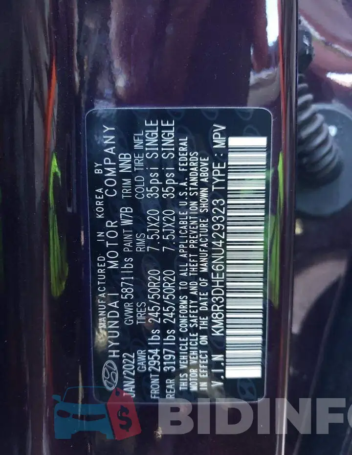 KM8R3DHE6NU429323 Photo# 13