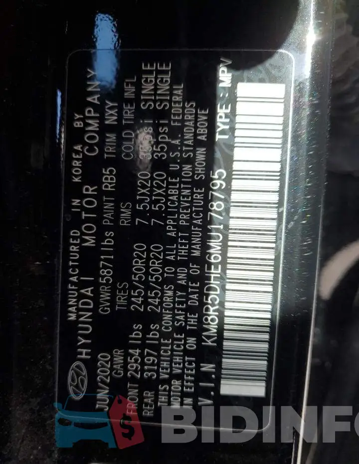 KM8R5DHE6MU178795 Photo# 13
