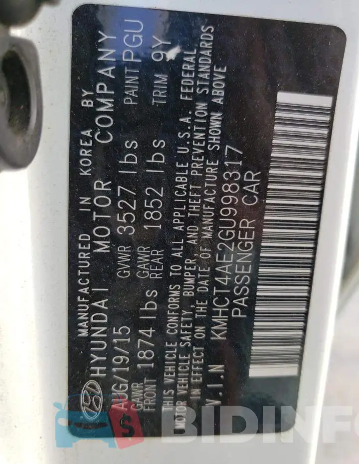 KMHCT4AE2GU998317 Photo# 12