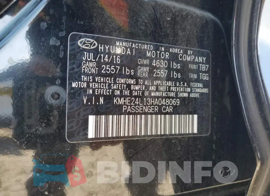 KMHE24L13HA048069 Photo# 12